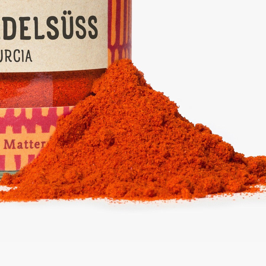 Paprika edelsüss Nahaufnahme mit Gewürz
