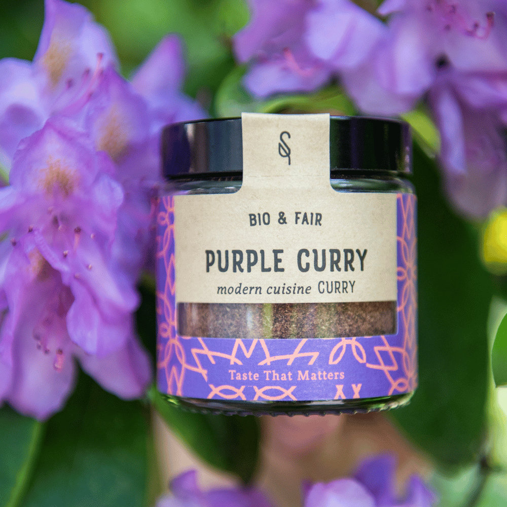 Purple Curry mit Blumen
