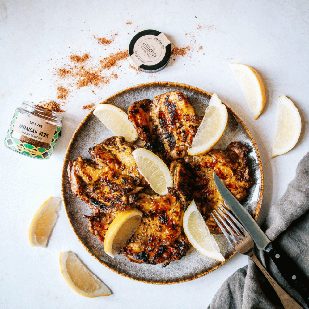 Jamaican Jerk auf Hühnchen